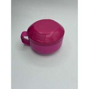 Aladdin Pink Soup Mug Bowl With Lid Portable Microwave Safe 12 oz